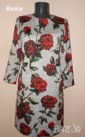 Eлегантна официална рокля с рози, снимка 4 - Рокли - 21934870