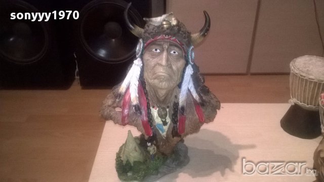 Индиански вожд-40х30см-внос швеицария, снимка 3 - Антикварни и старинни предмети - 17007797