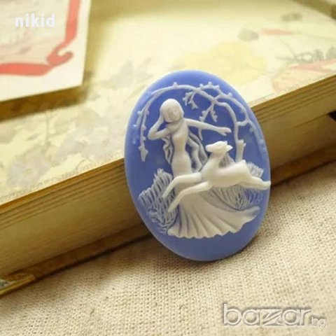  момиче и сърна в гора овал силиконова форма молд украса декор торта фондан шоколад