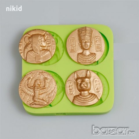 4 Египетска Митология силиконов молд форма декорация и украса торта фондан шоколад