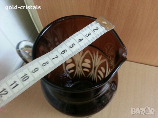 кристална кана гравирана , снимка 8 - Антикварни и старинни предмети - 25661817