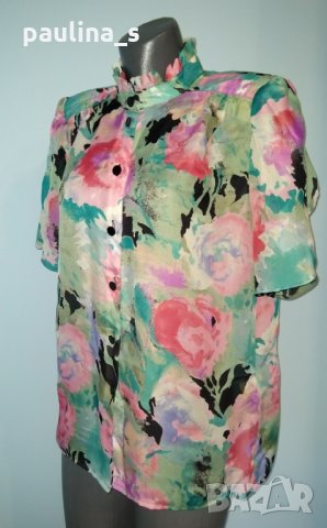 Копринена риза "Streets" / голям размер 