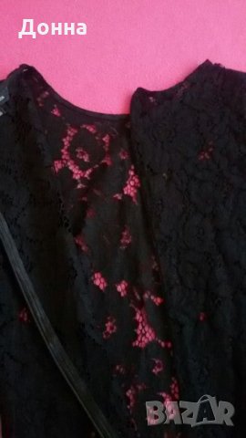 Черна рокля  от дантела на Tara jarmon , снимка 9 - Рокли - 22977163