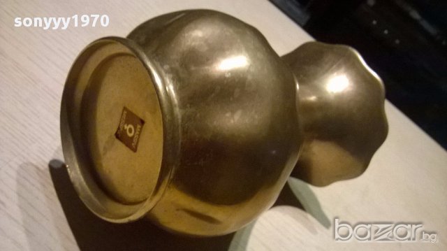 Massiv messing-ваза-18/12см-внос швеицария, снимка 9 - Колекции - 15443675