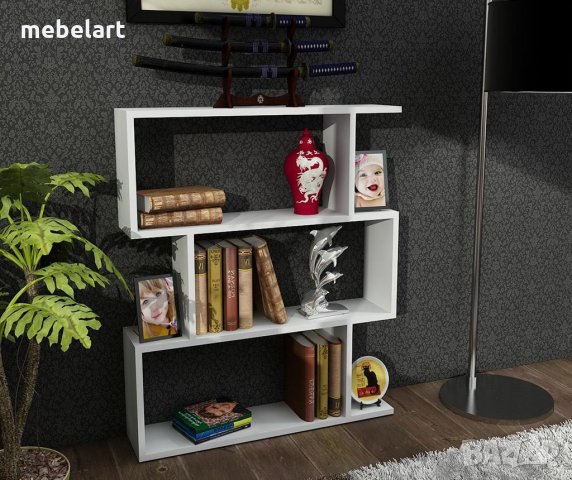 Етажерка - Бял гланц