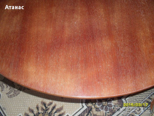 кръгла дървена маса, снимка 6 - Кухни - 10100190