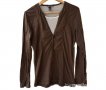 H&M дамска блуза кафява, снимка 1 - Тениски - 23437134