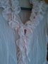 Ефирна блуза с намачкан ефект-бледо розова, снимка 1 - Корсети, бюстиета, топове - 22391597