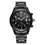 Мъжки нов луксозен моден ръчен часовник с календар от неръждаема стомана кварцов, масивен бизнес, снимка 1