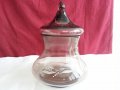 Стъклена купа с капак захарница бонбониера и др, снимка 4