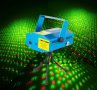 Дискотечен лазер, Двуцветен Фигури Точки -mini Laser Stage Lighting; Диско Парти Лазер, снимка 1