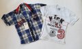 Комплект за момче - тениска с ризка - 2 и 4  г, снимка 1 - Детски комплекти - 8108213