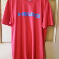 Мъж.тениска-"HEAD"/памук+полиестер/,цвят-червен. Закупена от Германия., снимка 1 - Тениски - 21861896