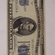 $ 5 Dollars Silver Certificate 1934 D Block U A, снимка 1 - Нумизматика и бонистика - 16685033