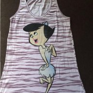 Дамски потник PULL&ВEAR oригинален, The Flintstones, размер L slim fit, снимка 1 - Потници - 11117764