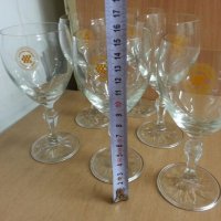 Кристални чаши за вино Балкантурист златни пясъци, снимка 4 - Антикварни и старинни предмети - 22743616