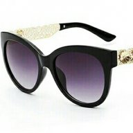 Слънчеви очила черни със златни рамки с орнаменти , снимка 1 - Слънчеви и диоптрични очила - 13730482