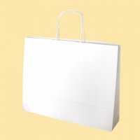 Хартиена чанта бяла 1110 подходяща за брандиране