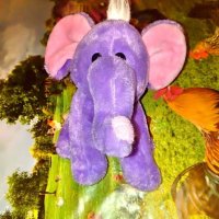 Лилаво слонче, снимка 2 - Плюшени играчки - 22005041