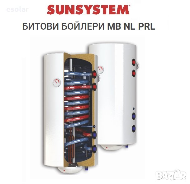 Битов бойлер с две паралелни серпентини 100 литра, снимка 1