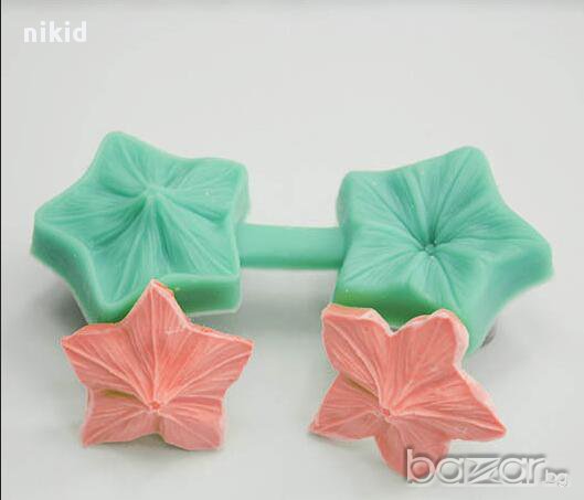 Ипомея Петуния цвете силиконов молд вейнър вайнър украса декор фондан шоколад торта, снимка 1