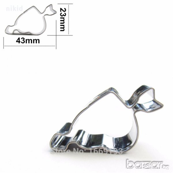 мини резец сърце със стрела метална форма свети Валентин украса бисквитки фондан, снимка 1