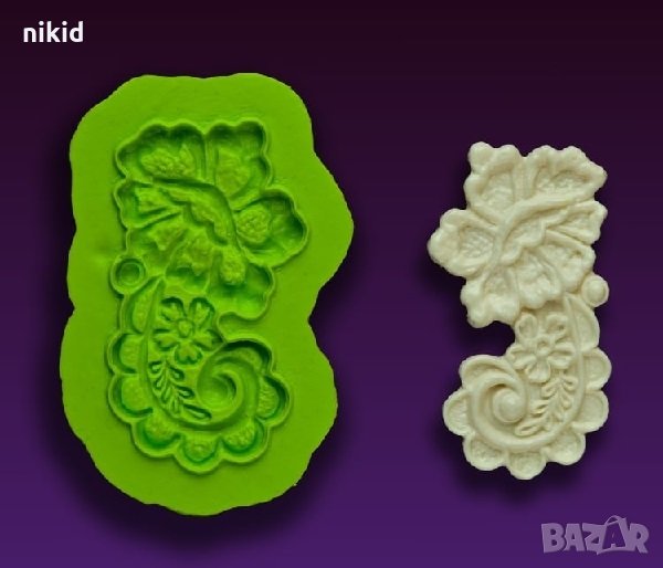 #2 marvelous серия роза плетена дантела силиконов молд форма декорация торта фондан шоколад и др., снимка 1