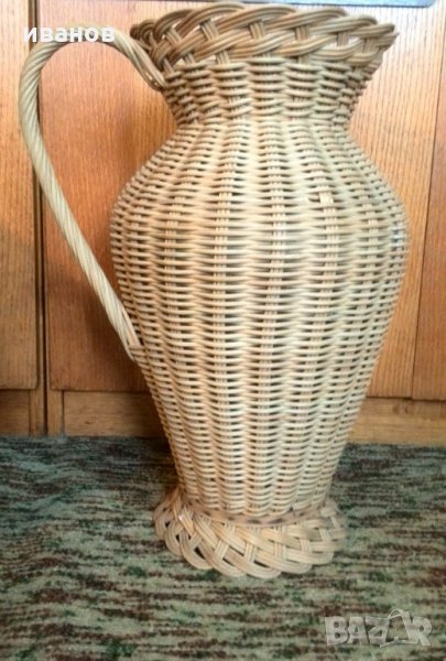 голяма плетена ваза, снимка 1