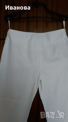 Нов бял панталон + подарък перлена гривна, снимка 9 - Панталони - 25179546
