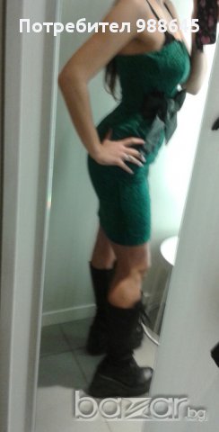 Промоция !!! Коктейлна рокля в зелено, снимка 4 - Рокли - 10685836