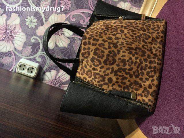 Уникална чанта с леопардов принт , снимка 4 - Чанти - 25546656