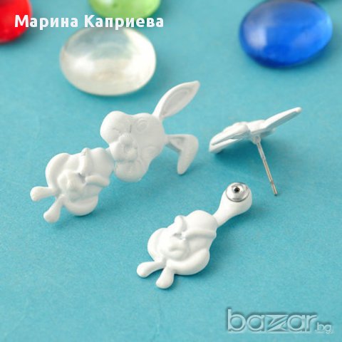 Обеци "Зайче" /С-18/, снимка 2 - Обеци - 13081677