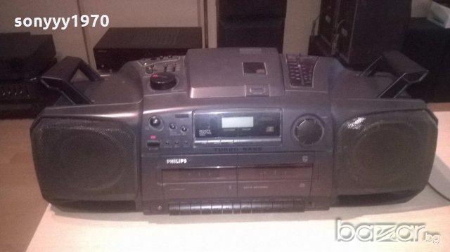 philips turbo bass-cd/tuner/deck-внос франция, снимка 4 - Ресийвъри, усилватели, смесителни пултове - 19850790