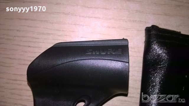 shure-кожен калъф+кабел с жак/букса+стоика за профи микрофон, снимка 9 - Микрофони - 20309878