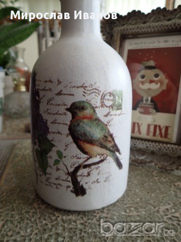 керамична Витидж бутилка / ваза, снимка 2 - Подаръци за рожден ден - 17798095