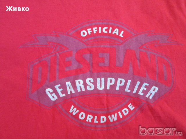 DIESEL червена тениска от 100% памук размер XXL., снимка 2 - Тениски - 17827591