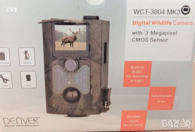 Цифрова камера Denver WCT-3004 МК3, 8Мp CMOS сензор, 2''LCD екран, снимка 5 - Оборудване и аксесоари за оръжия - 21659105