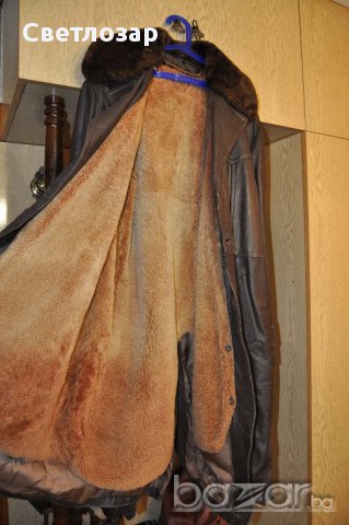 Кожено зимно палто - естествена кожа - българско производство гр. Лове, снимка 7 - Якета - 17072983