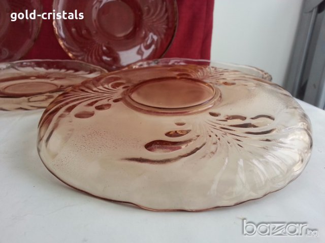 Стъклени чинии чинийки цветно стъкло, снимка 10 - Антикварни и старинни предмети - 19602222