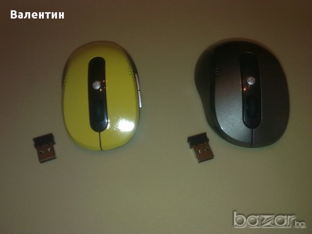 Продавам Нова Безжична мишка 2.4G - Жълт цвят, снимка 3 - Клавиатури и мишки - 11051349