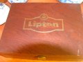 Lipton оригинална дървена масивна кутия за чай , снимка 4