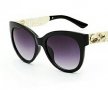 Слънчеви очила черни със златни рамки с орнаменти , снимка 1 - Слънчеви и диоптрични очила - 13730482