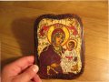†стара  православна икона Дева Мария, Богородица с Младенеца - 13 х 17 см.   , снимка 1