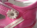 Детски обувки за момиче от естествена кожа с лепенка, ортопедични в розово, снимка 5