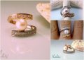 Златен пръстен от бяло и жълто злато с розово-бяла перла 4.87 грама, снимка 1 - Пръстени - 22955772