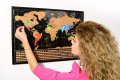 2033 Скреч карта на света + знамената на държавите, снимка 10