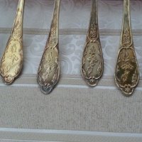 Ювелирни руски позлатени лъжички, снимка 6 - Антикварни и старинни предмети - 22900452