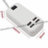 ЗА 15W 4-Port USB зарядно на 220V - код 15W 4-Port, снимка 1 - Захранвания и кутии - 13447114