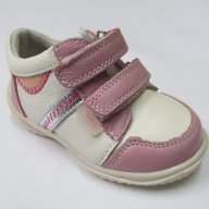 Спортни обувки естествена кожа Чипо бяло/розово, снимка 1 - Детски маратонки - 17523249