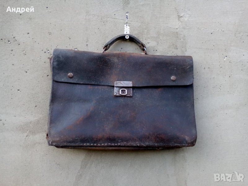 Старинна кожена чанта #3, снимка 1